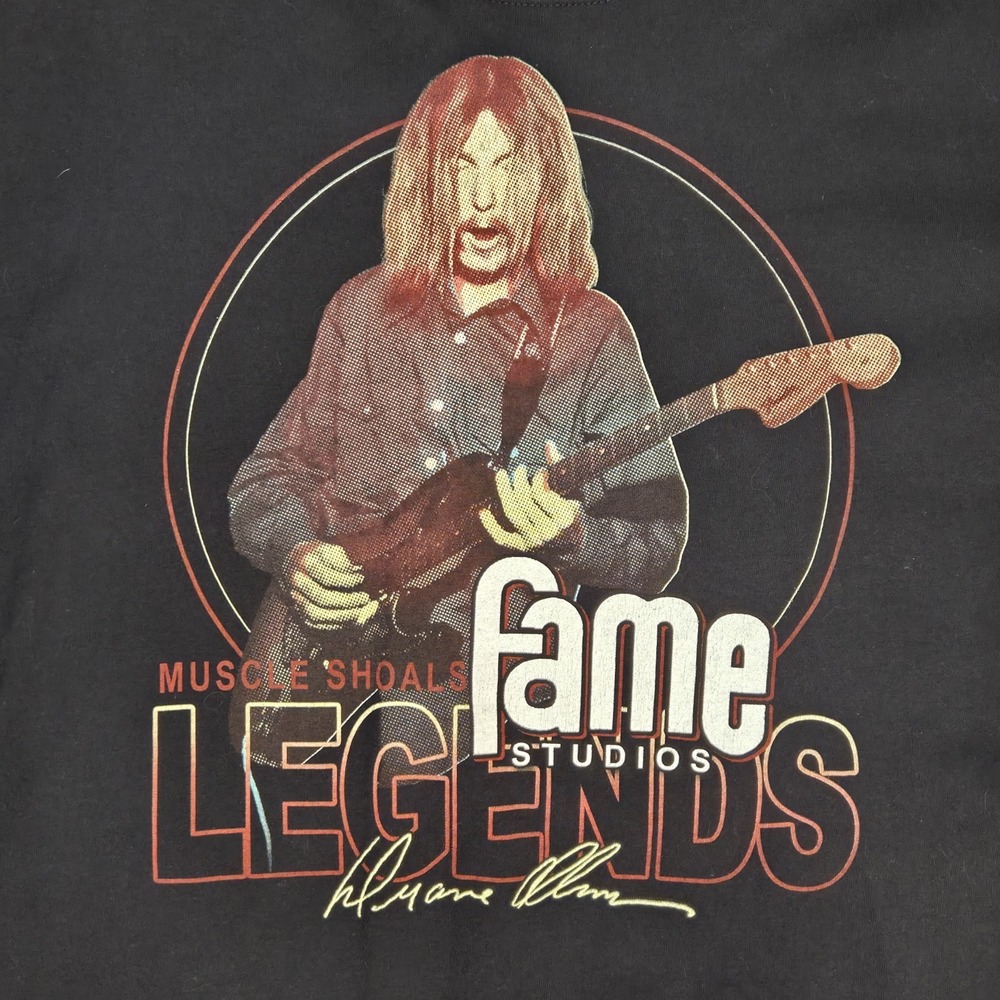 Duane Allman Muscle Shoals Fame Studios Legends T Shirt 2XL Allman Brothers Band